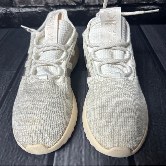 Adidas Cloudfoam Running Shoes HWI 28Y001 Size 8 Women’s Off White/silver - Picture 3 of 11